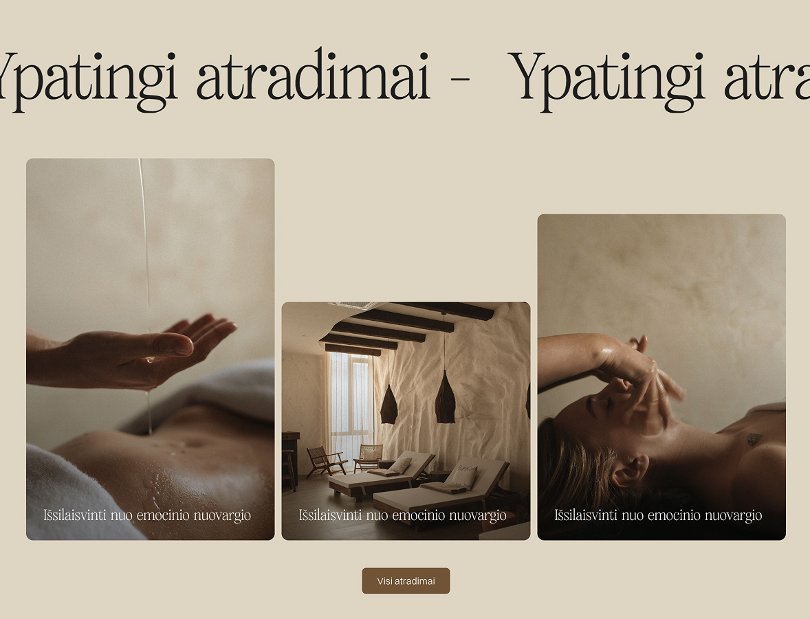 Vabi Sabi SPA dovanų kuponų pirkimo internetu ekrano kopija